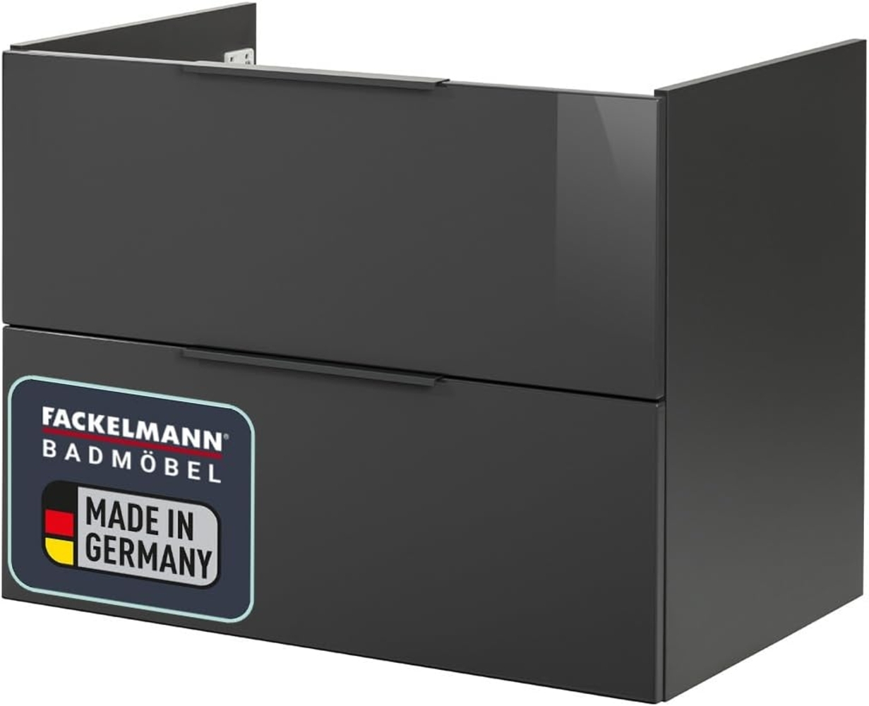 Fackelmann LUNA Waschtischunterschrank 80cm, Schwarz/Anthrazit Bild 1