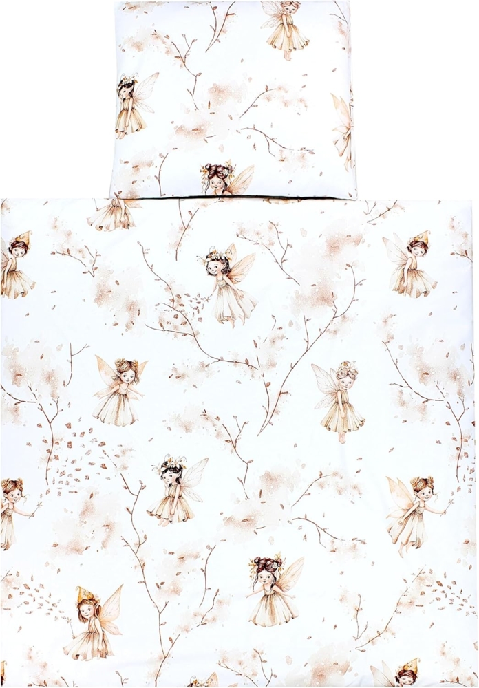 TupTam Babybettwäsche Baby Wiegenset 4-teilig Bettwäsche-Set: Bettdecke Bezug Kopfkissen Bild 1