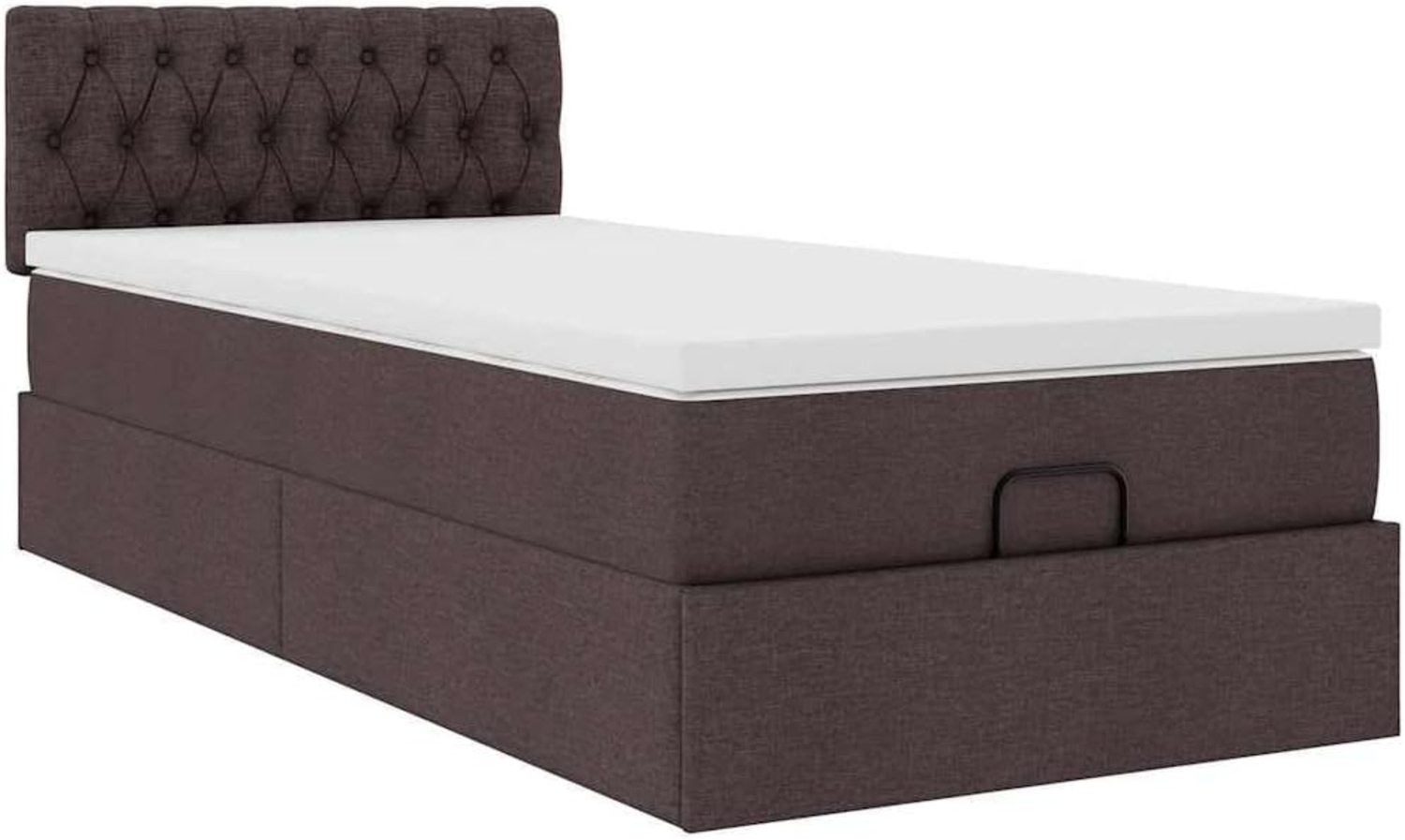 Ottoman-Bett mit Matratze Dunkelbraun 90x200 cm Stoff 3311514 Bild 1