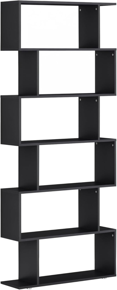 HOMCOM Standregal 6 Fächer CD DVD Raumteiler Wandregal Bücherregal Wandregal Büro Regal 80 x 24 x 191 cm Bild 1