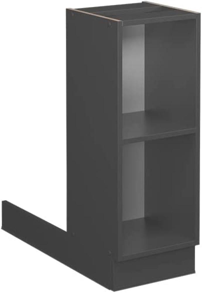 Vicco Küchenschrank Küchenmöbel Fame-Line modern Küche Einbauküche Küchenzeile Blende Unterschrank Hochschrank Hängeschrank (Anthrazit ohne Front, Regalinselunterschrank 30 cm) Bild 1