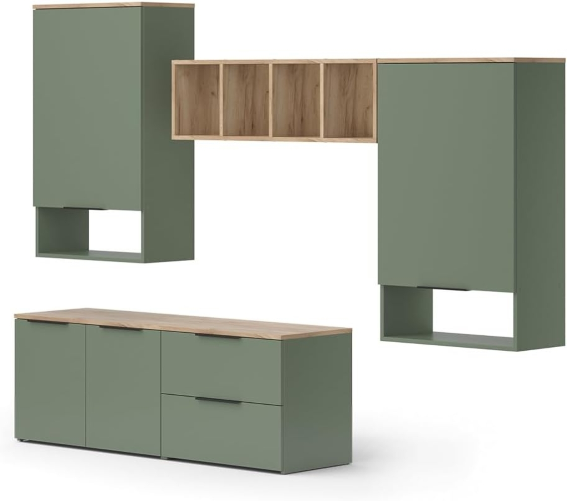 Wohnwand Wido Grün 5 Teile Vicco Bild 1