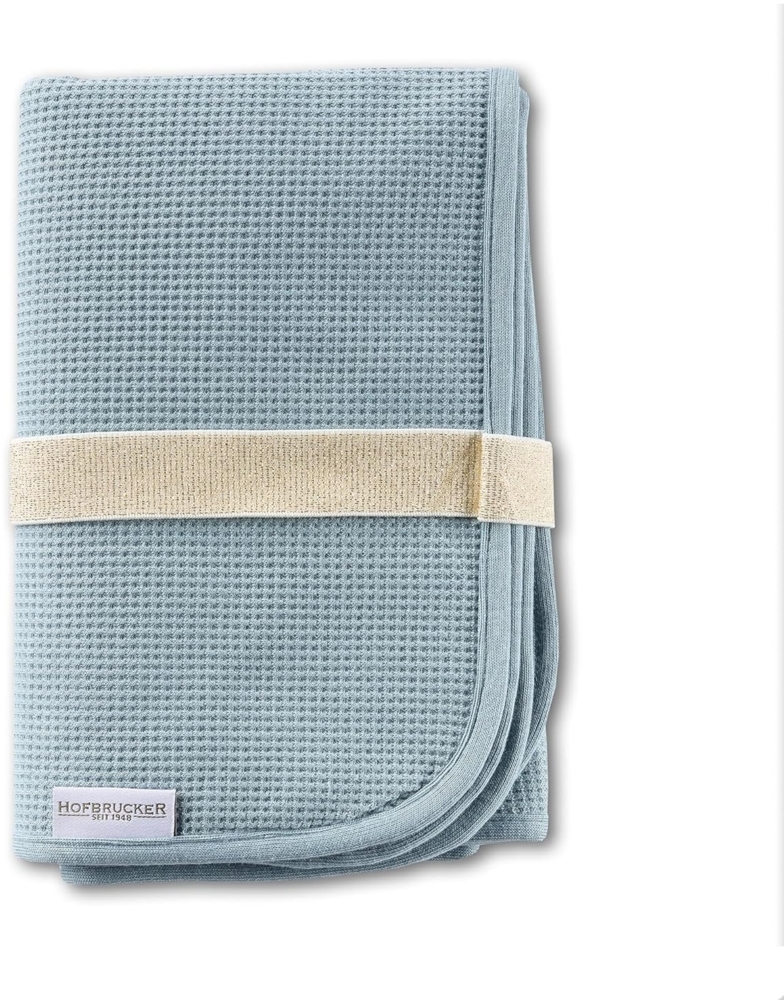 Hofbrucker® Windeltasche mit Wickelunterlage für unterwegs, faltbare Wickelclutch mit Organizer für Windeln & Feuchttücher, Abwischbar, Must Have für die Baby Erstausstattung (taubenblau) Bild 1