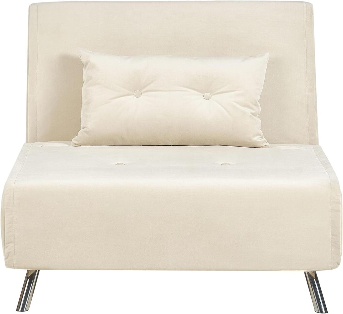 Schlafsofa FARRIS Creme Samtstoff Bild 1