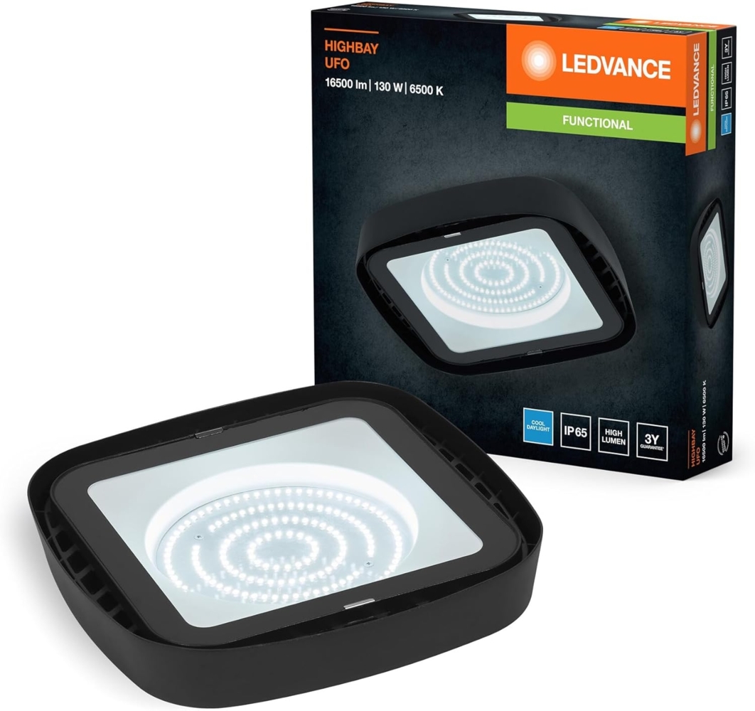 LEDVANCE Highbay Ufo 130W 865 IP65 Schwarz Bild 1