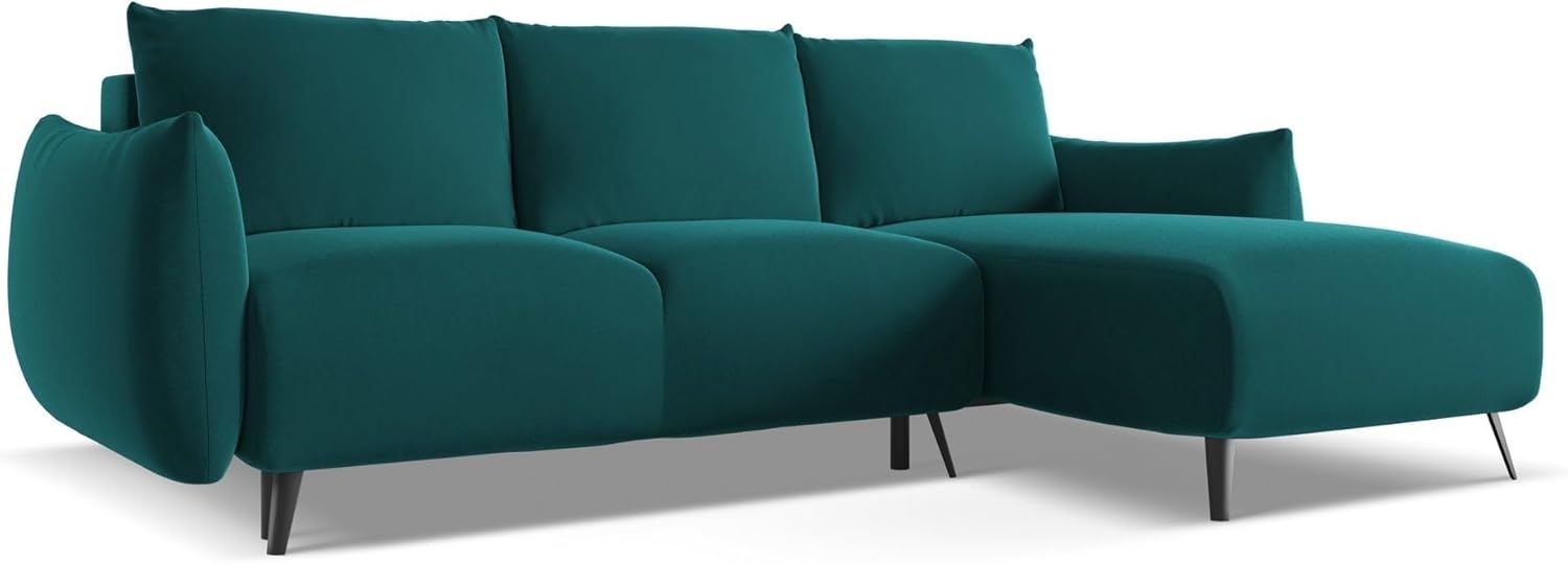 Ecksofa mit Schlaffunktion Rechts Malie in Samtstoff Bild 1
