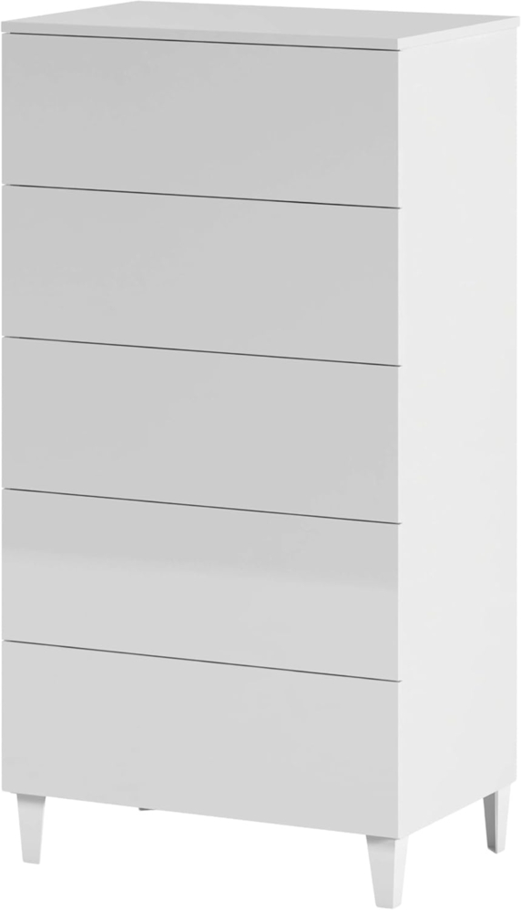 Calicosy Kommode 5 Schubladen Loft - L61 cm - Weiß Bild 1