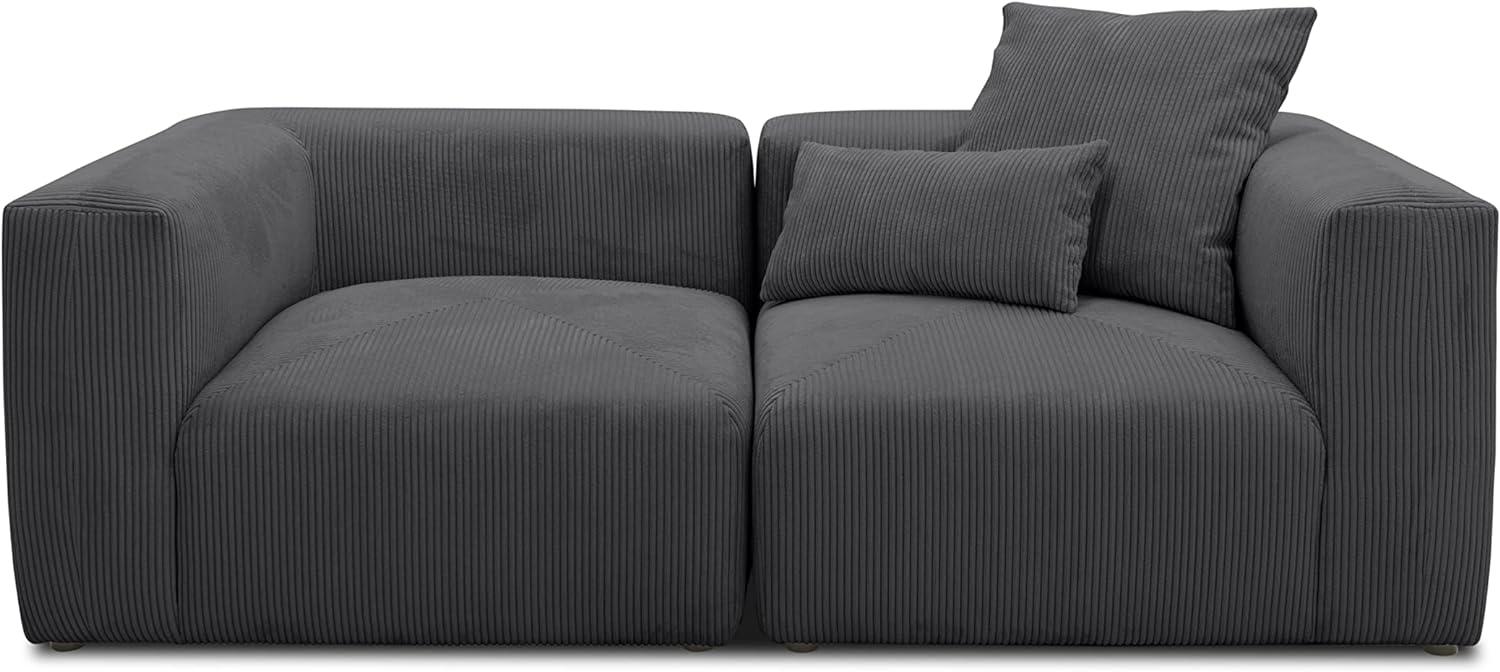 DOMO. collection Malia Modulsofa, 2 Sitzer bestehend aus Zwei Polsterecken, 2 Couch, Sofa, Modul, anthrazit, 216x108 cm Bild 1