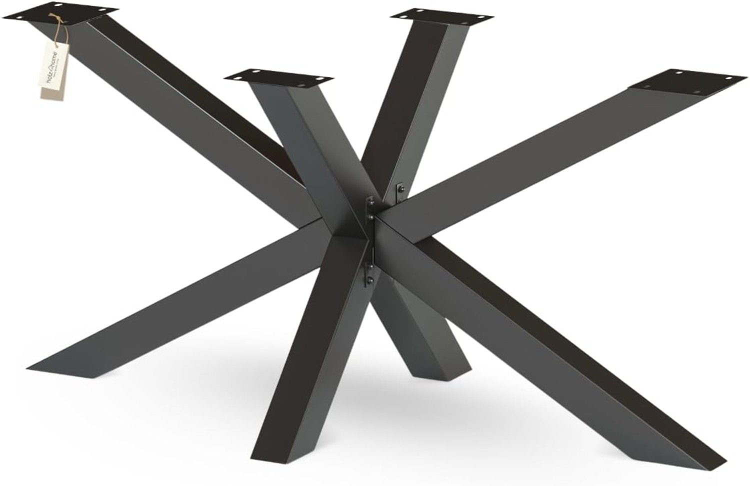 holz4home® Tischgestell Tischbeine aus Metall I Schwerlast Gestell Schwarz pulverbeschichtet Bild 1