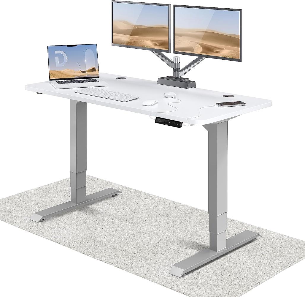 Höhenverstellbarer Schreibtisch (140 x 70 cm) - Schreibtisch Höhenverstellbar Elektrisch mit Flüsterleisem Dual-Motor & Touchscreen - Hohe Tragfähigkeit - Stehtisch von Desktronic Bild 1