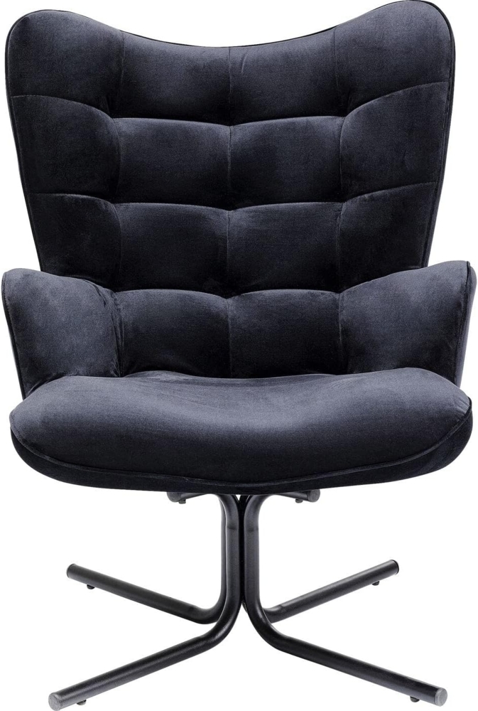 Drehsessel Oscar , Synthetikfaser , Schwarz , 82 x 95 x 73 cm Bild 1