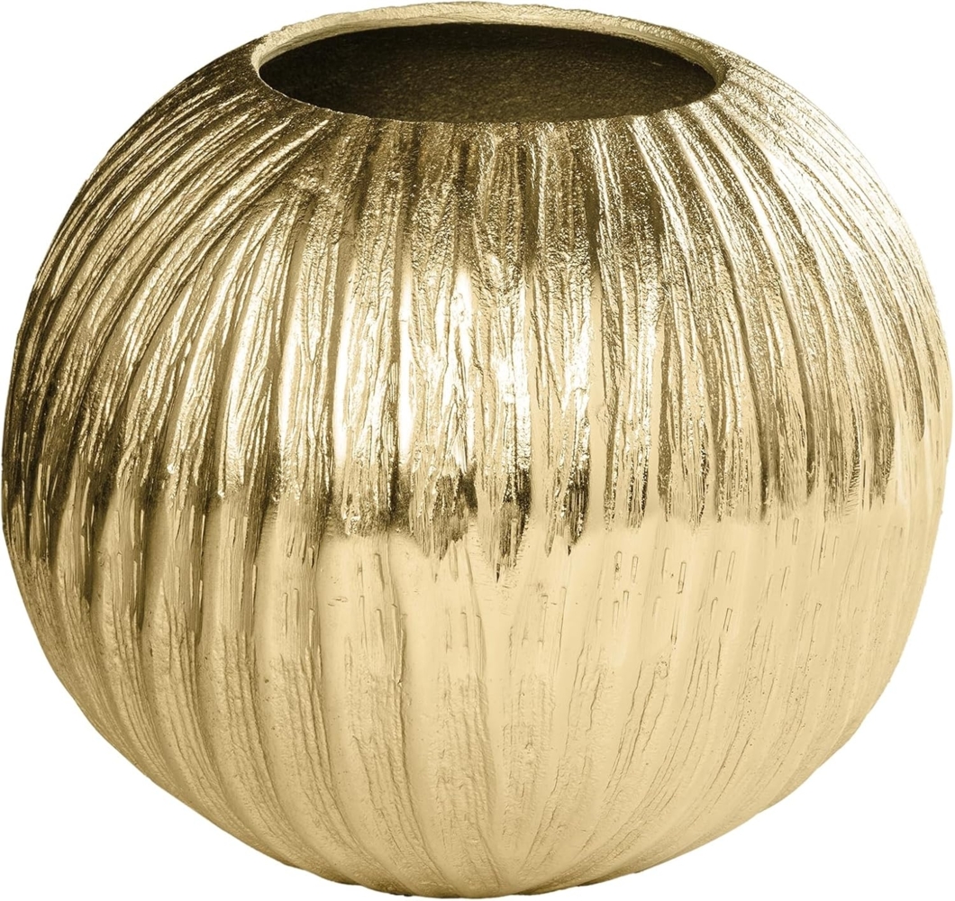 riess-ambiente Dekovase ELEGANCE 25cm gold · Kugelvase aus Metall fürs Wohnzimmer (Einzelartikel, 1 St), Blumenvase · Tischdeko · handmade · Hammerschlag Design · Accessoire Bild 1