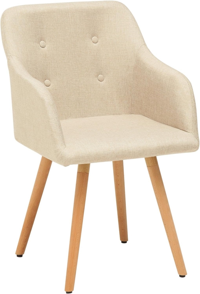 riess-ambiente Polsterstuhl SCANDINAVIA MEISTERSTÜCK beige / natur (Einzelartikel, 1 St), Esszimmer · Webstoff · Massivholz · mit Armlehne · Retro Design Bild 1