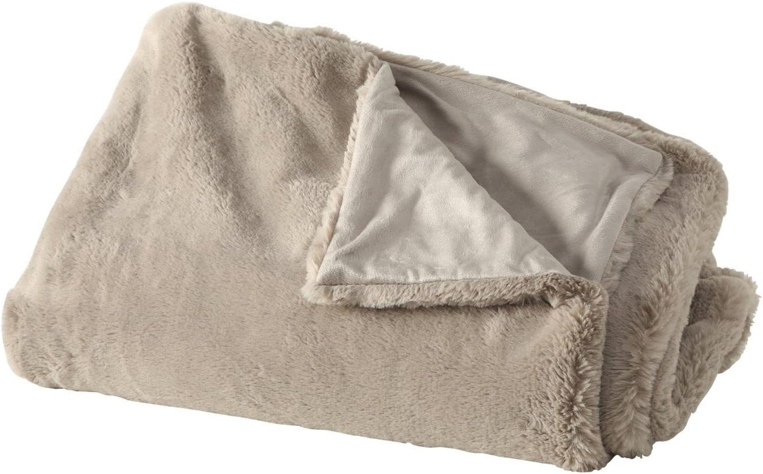 BOLTZE Bettwäsche Boltze Decke Storan 150x200 cm, Farbe beige Kuscheldecke aus Polyester Bild 1
