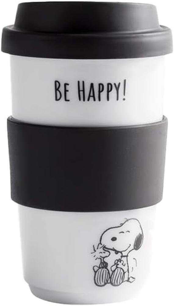 KAHLA Becher Peanuts Be Happy Becher + Trinkdeckel + Banderole 0,4l, Porzellan Bild 1