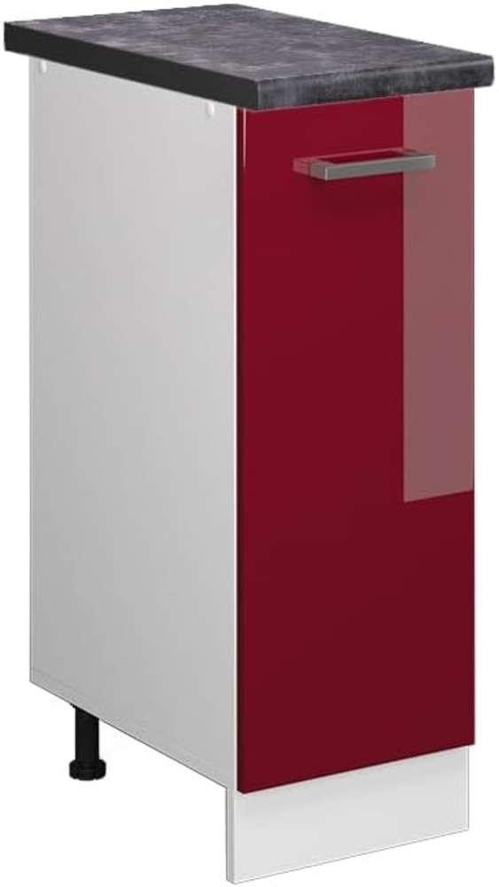 Vicco Apothekerschrank R-Line, Bordeaux Hochglanz/Weiß, 30 cm, AP Anthrazit Bild 1