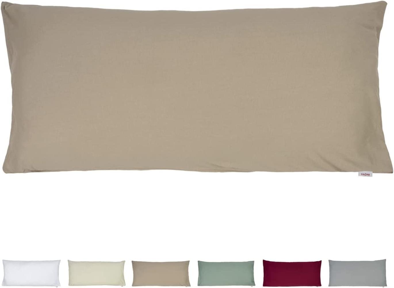 Kissenbezug ca. 40x80 cm Jersey plaza-taupe beties "BasicSoft" Bild 1