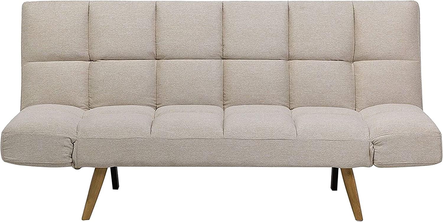 Schlafsofa 3-Sitzer Polsterbezug beige INGARO Bild 1