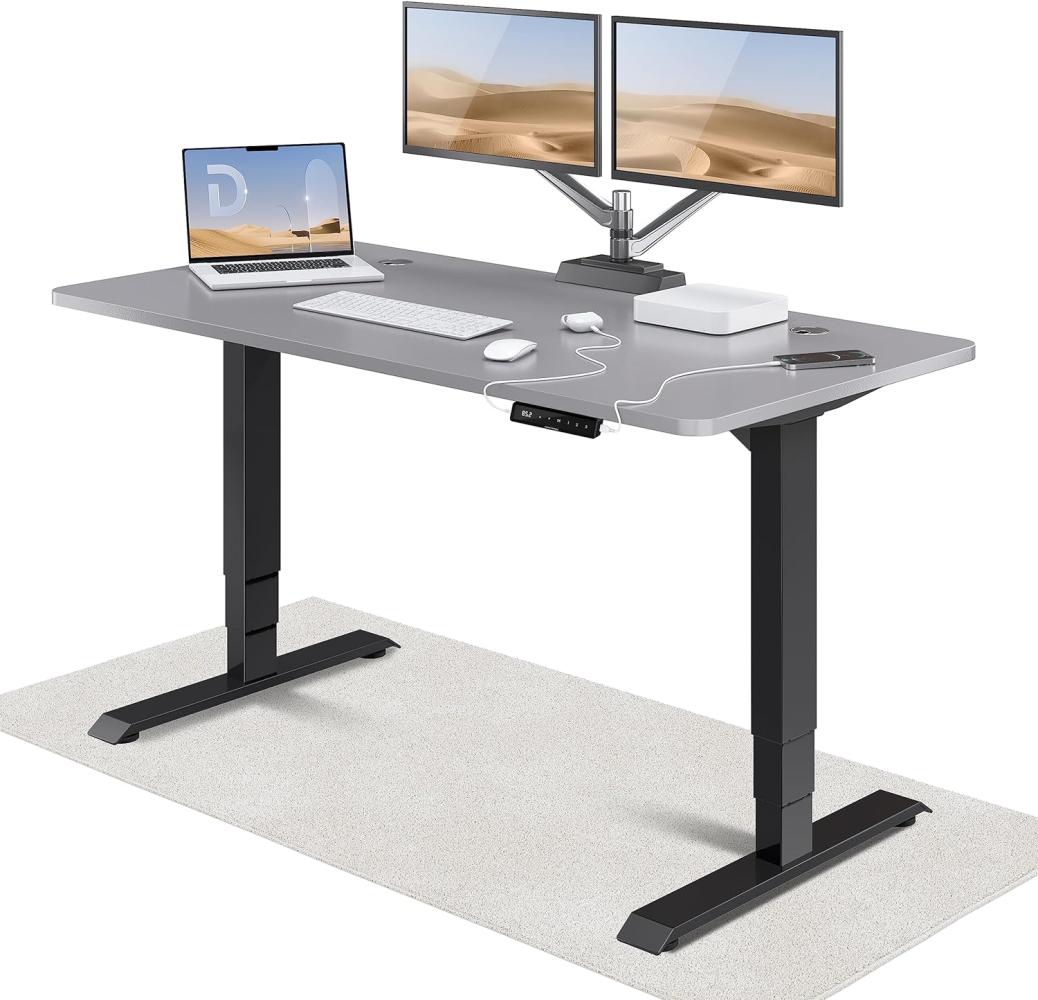 Höhenverstellbarer Schreibtisch (160 x 80 cm) - Schreibtisch Höhenverstellbar Elektrisch mit Flüsterleisem Dual-Motor & Touchscreen - Hohe Tragfähigkeit - Stehtisch von Desktronic Bild 1