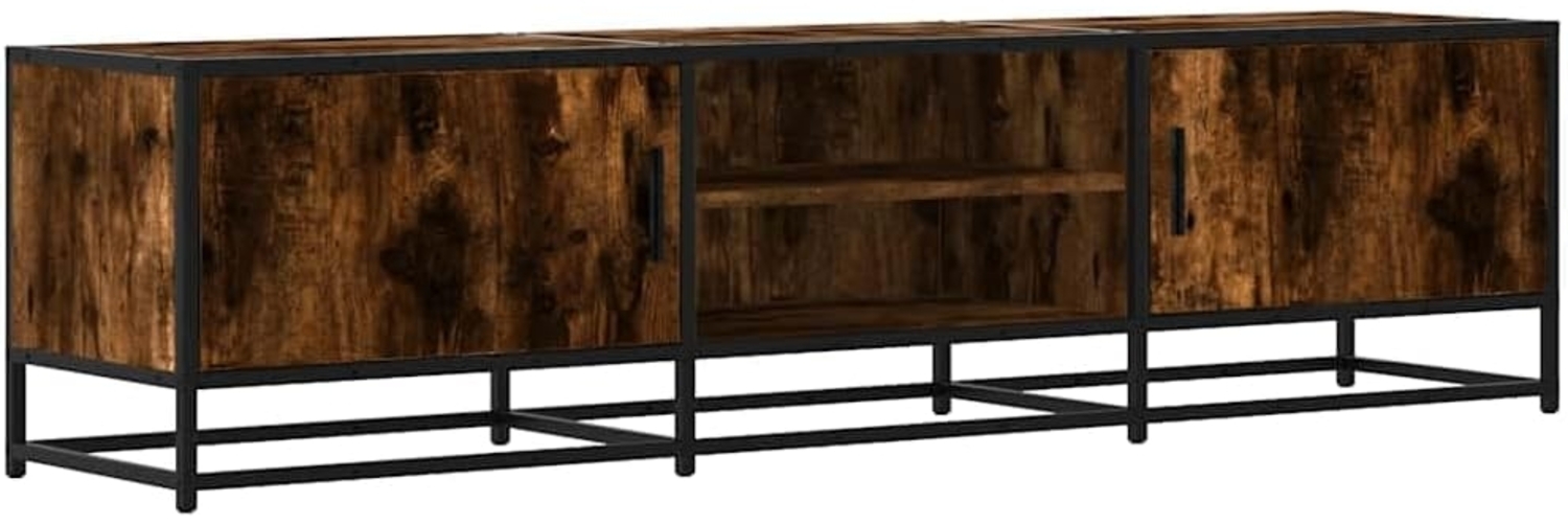 TV-Schrank Räuchereiche 160x35x41 cm Holzwerkstoff und Metall Bild 1