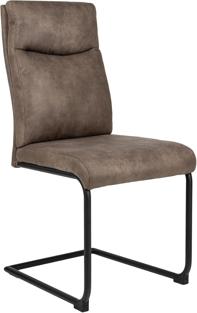 riess-ambiente Freischwinger COMFORT antik taupe, Esszimmer · Microfaser · Metall · Modern Design Bild 1