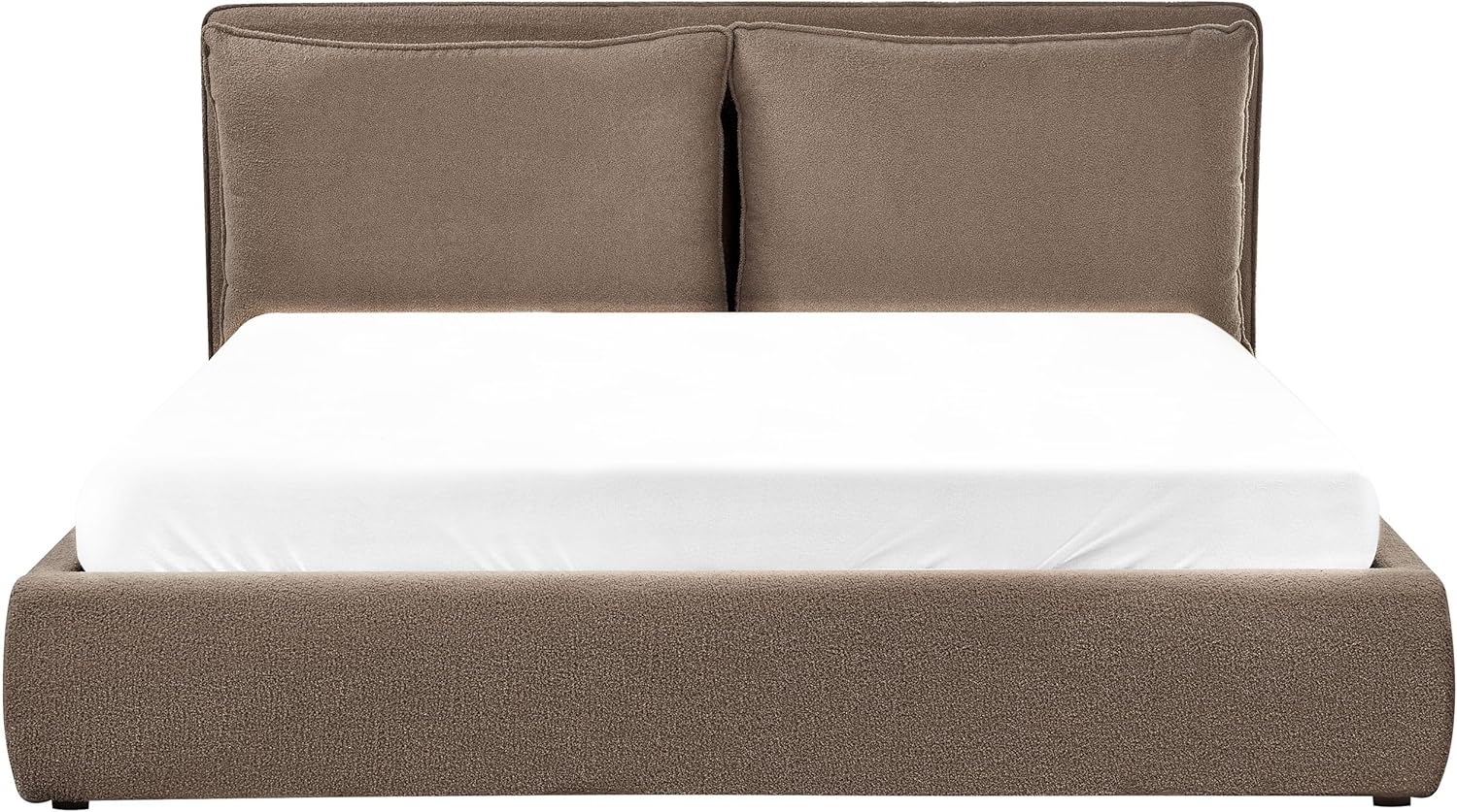 Bett mit Stauraum Bouclé BAJONNA 180 x 200 cm Taupe Bild 1