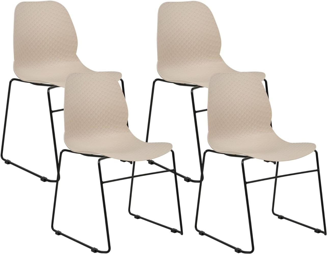 Esszimmerstuhl 4er Set Beige PANORA Bild 1