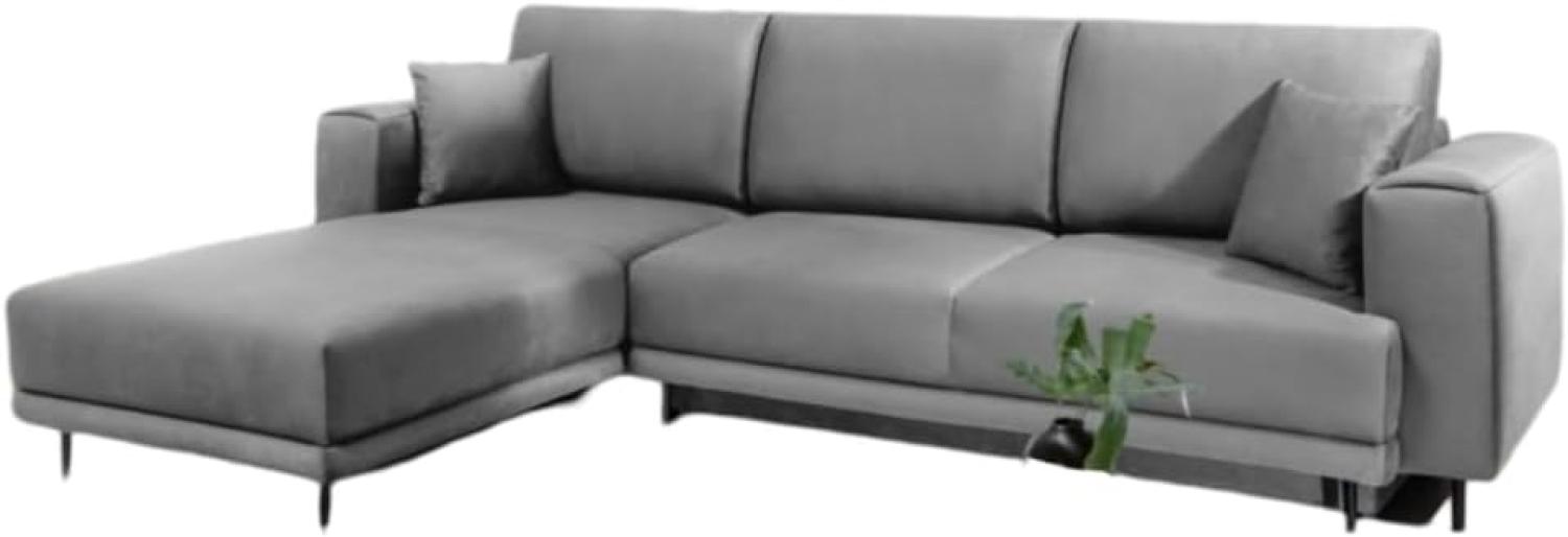 Designer Sofa Diana mit Schlaffunktion und Stauraum Grau Links Bild 1