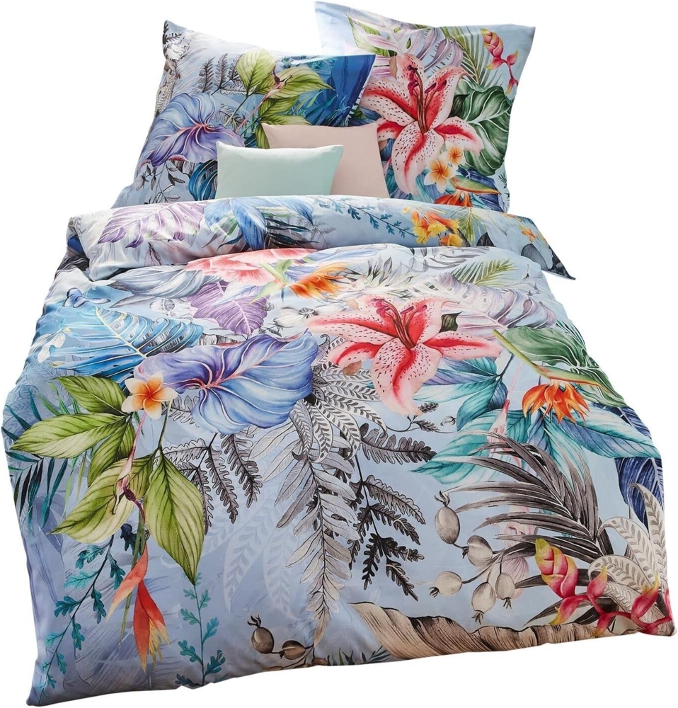 Kaeppel Mako-Satin Bettwäsche Martinique azur | 155x220 cm + 80x80 cm Bild 1