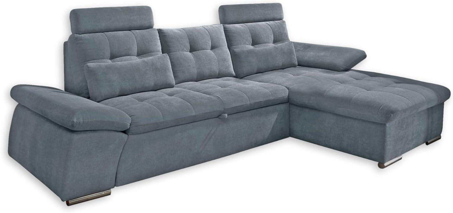 ED Exciting Design Nalo – Modernes Schlafsofa mit Bettkasten, verstellbaren Armlehnen und luxuriöser Uran Mikrofaser. Inklusive zwei Kopfstützen, in verschiedenen Farben wählbar Bild 1