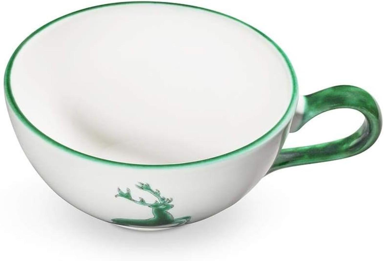 Grüner Hirsch, Teetasse Cup (0,17L) - Gmundner Keramik Teetasse - Mikrowelle geeignet, Spülmaschinenfest Bild 1