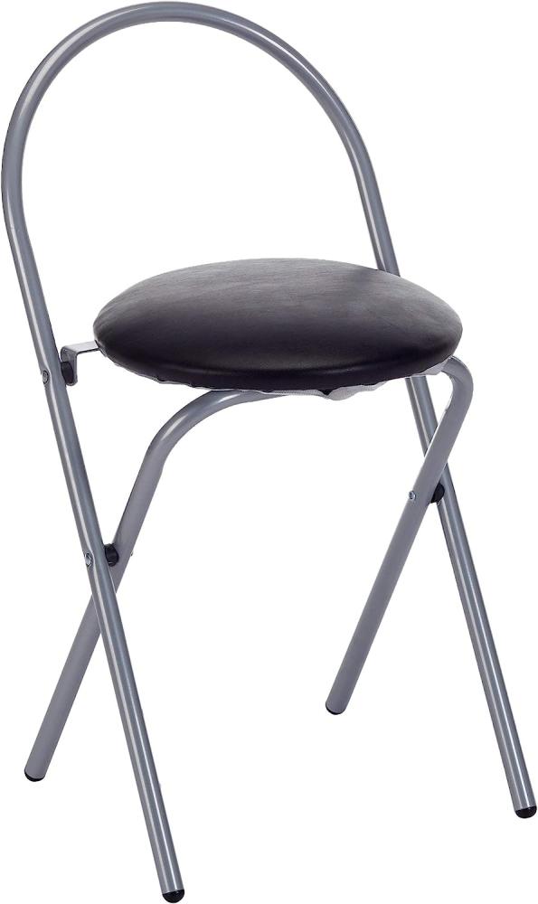 Wenko Badhocker Secura klappbar mit Soft-Sitz und Lehne, Plastik, 37,5 x 37,5 x 63,5 cm Bild 1