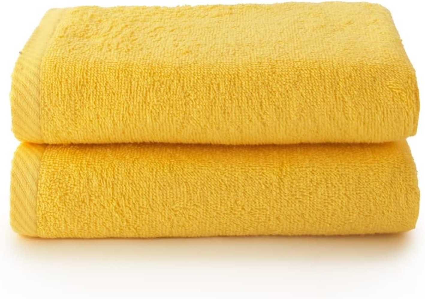Top Towel - Plus - Große Badetücher - Badezimmerhandtücher - 2 Gesichts- oder Bidethandtücher - 30x50 cm - 100 % Baumwolle - Zitrone Bild 1