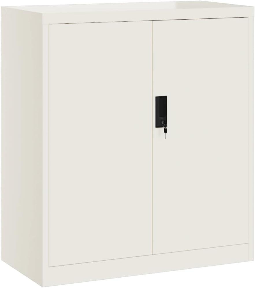 Aktenschrank Weiß 79x40x90 cm Stahl 339732 Bild 1