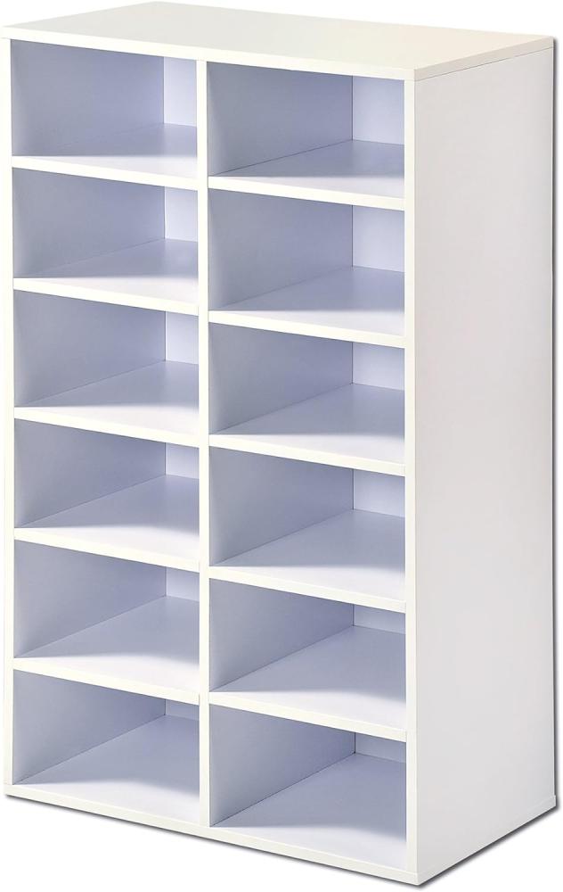 Universalschrank, Holzschuhschrank, Schuhregal, Schuhschrank, weiß, FSC Bild 1