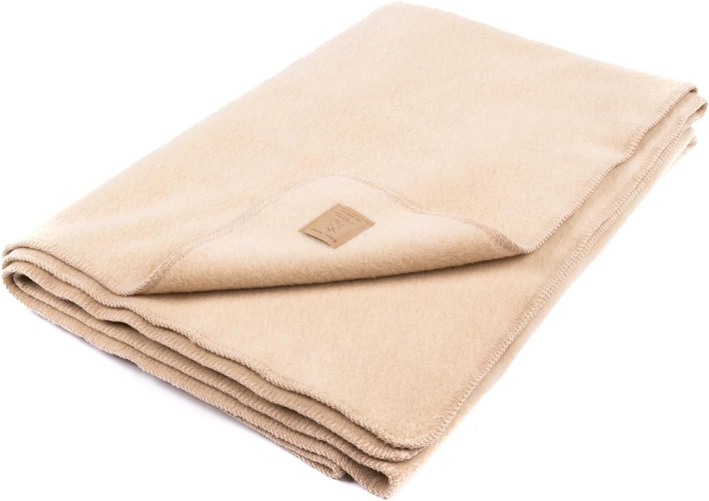 Karlsbad Schafschurwolle Decke creme und grau Creme, 150x200 cm Bild 1