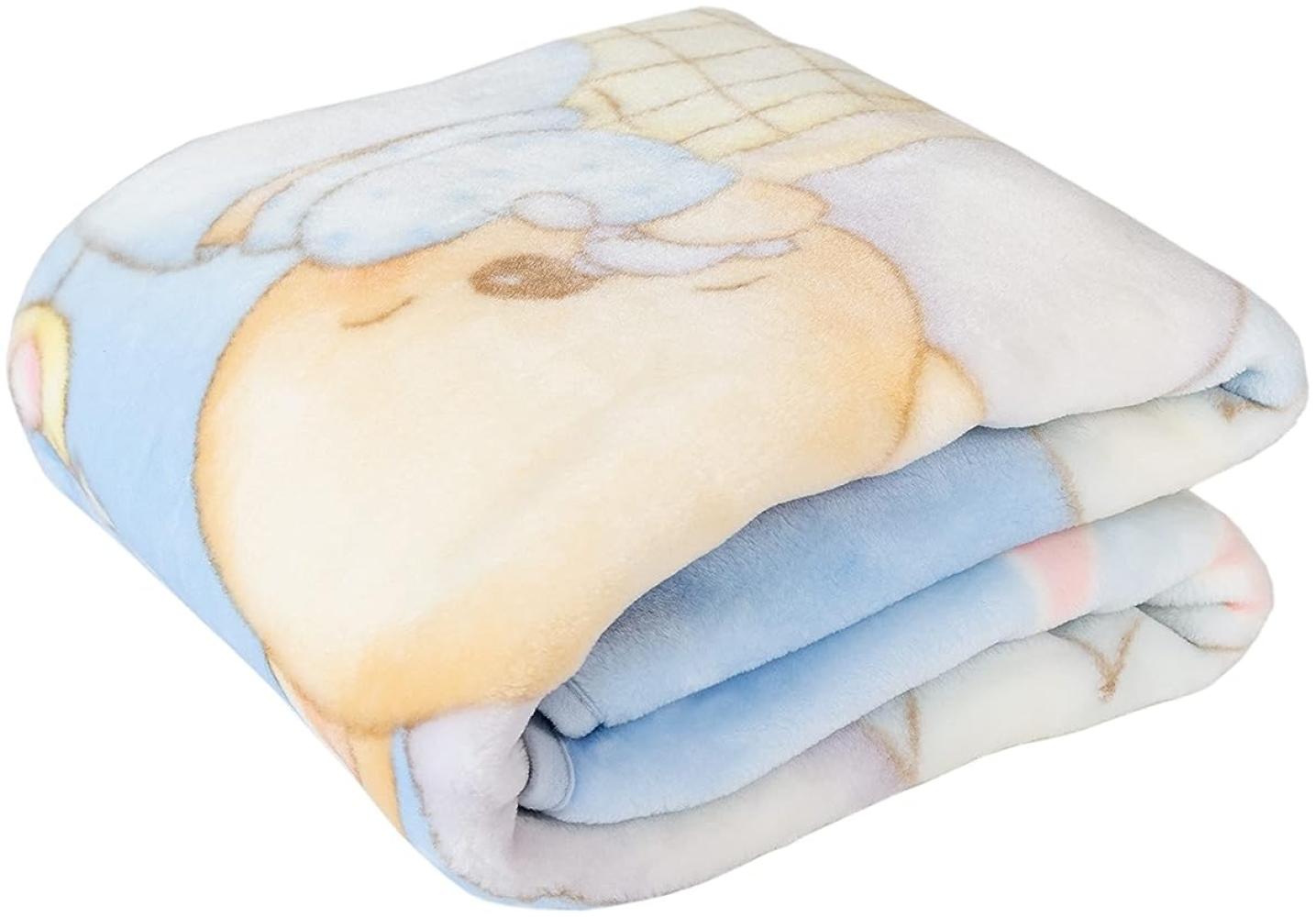 Pielsa Baby 6375-4, Babydecke, Winter, Monate, bedruckt, Kinderbett, Größe 80 x 110, Blau Bild 1