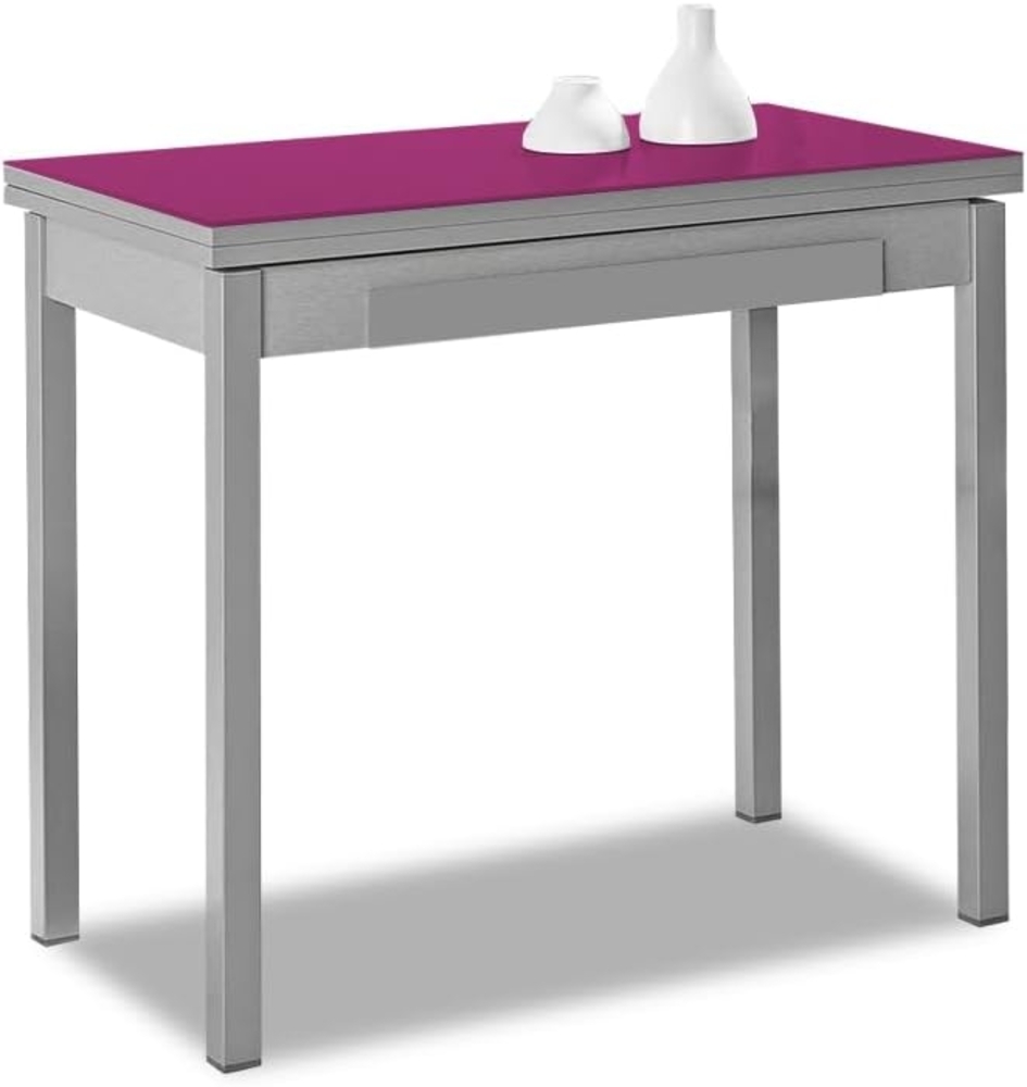 ASTIMESA Buchart: Küchentisch, Metall, Aubergine, 90x50 cm Bild 1