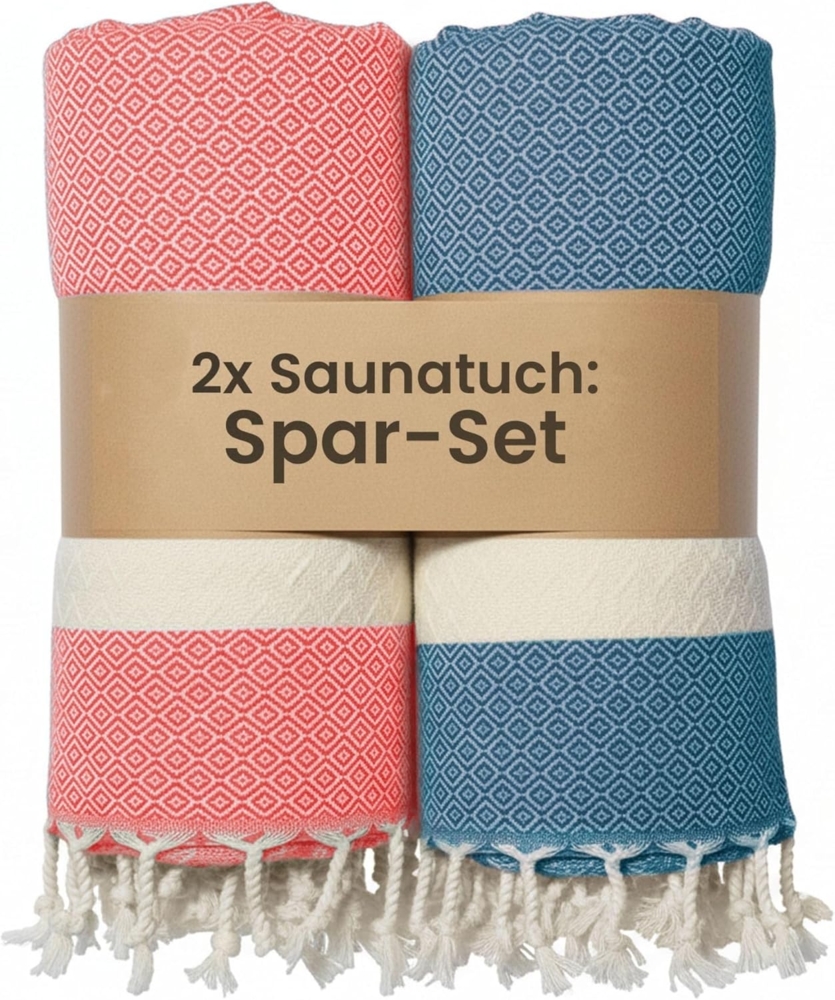 furora HOLIDAY Saunatuch Saunahandtuch Saunatuch Damen + Herren, Hamamtuch groß 100x200 XXL Bild 1