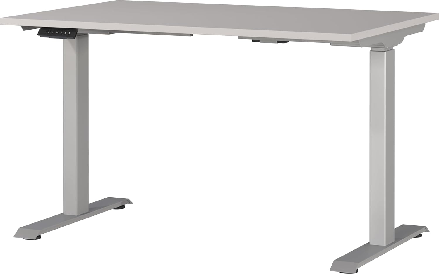 Germania Schreibtisch 7907-643, in Kaschmir/Silber, EL. höhenverstellb, 120 x 120 x 80 cm (BxHxT) Bild 1