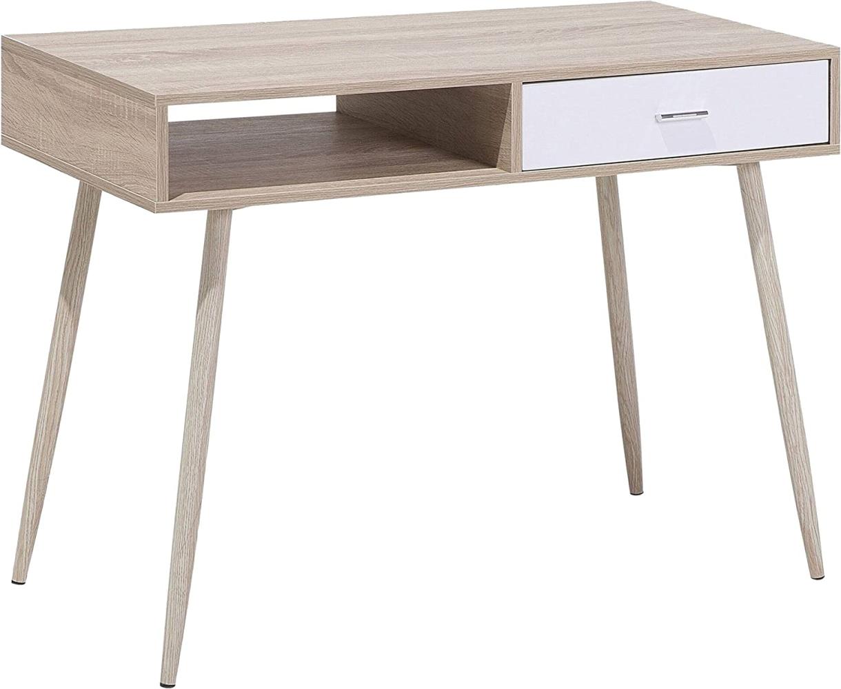 Schreibtisch heller Holzfarbton 100 x 48 cm DEORA Bild 1