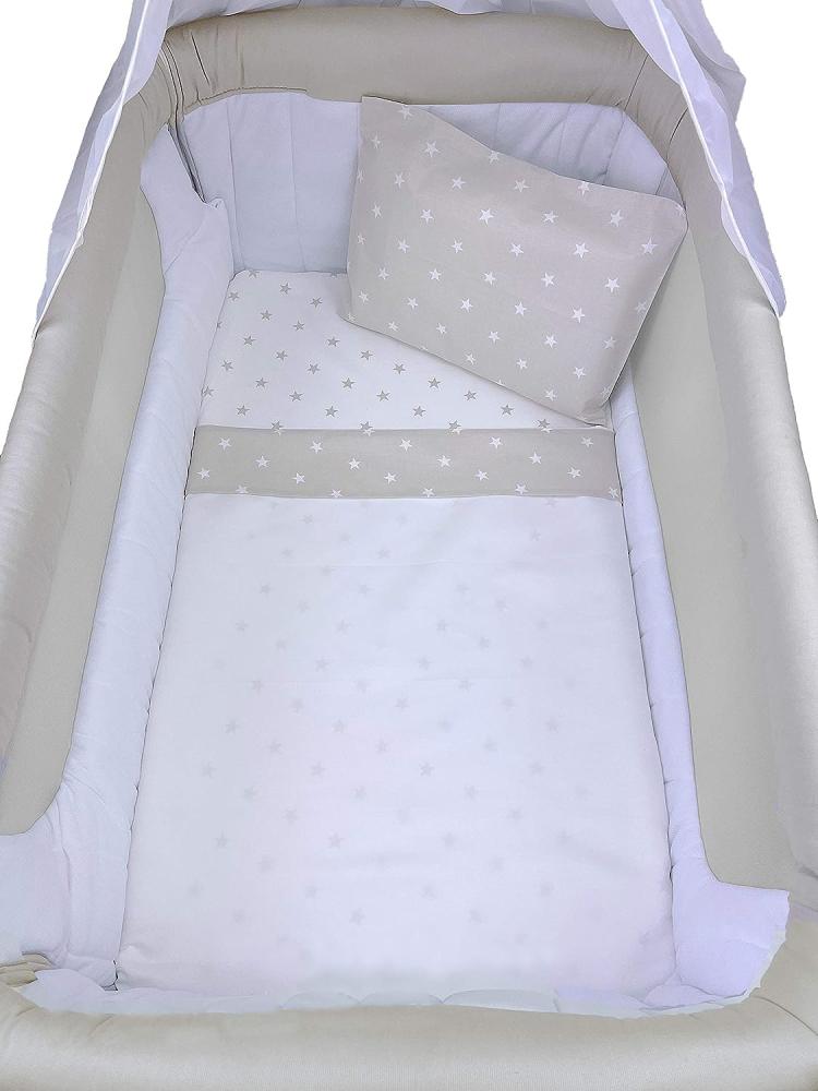 Andy & Helen Set 3-teilig 2/113F1 creme Maxi Kinderbett. Spannbettlaken + Bezug Sterne - 230 g Bild 1