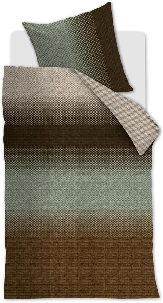 Beddinhouse Mako-Satin Bettwäsche Duco Olive Green 135X200 135 x 200 cm + 1x 80 x 80 cm 1 Bettbezug, 1 Kissenbezug Olivgrün Bild 1