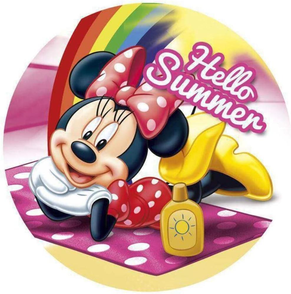 strandhandtuch Minnie Mouse 120 cm Polyester rosa Bild 1