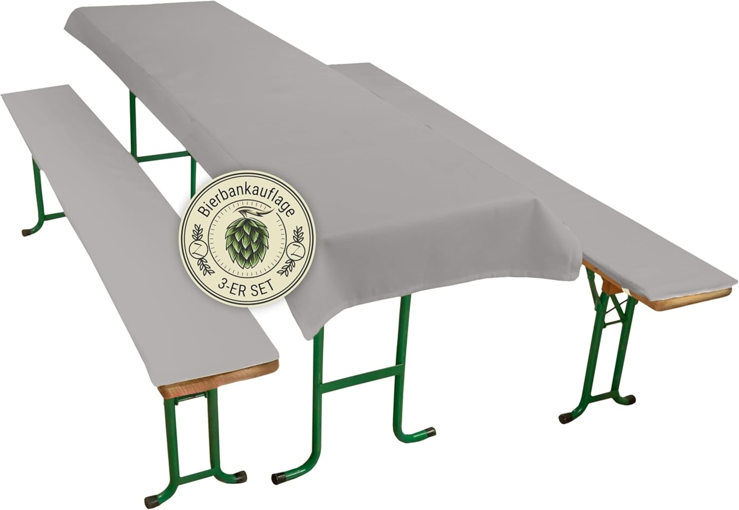 ZOLLNER Bierzeltgarnitur, (3-tlg), gemütlich, waschbar, 70 x 240 cm, 100% Polyester Bild 1