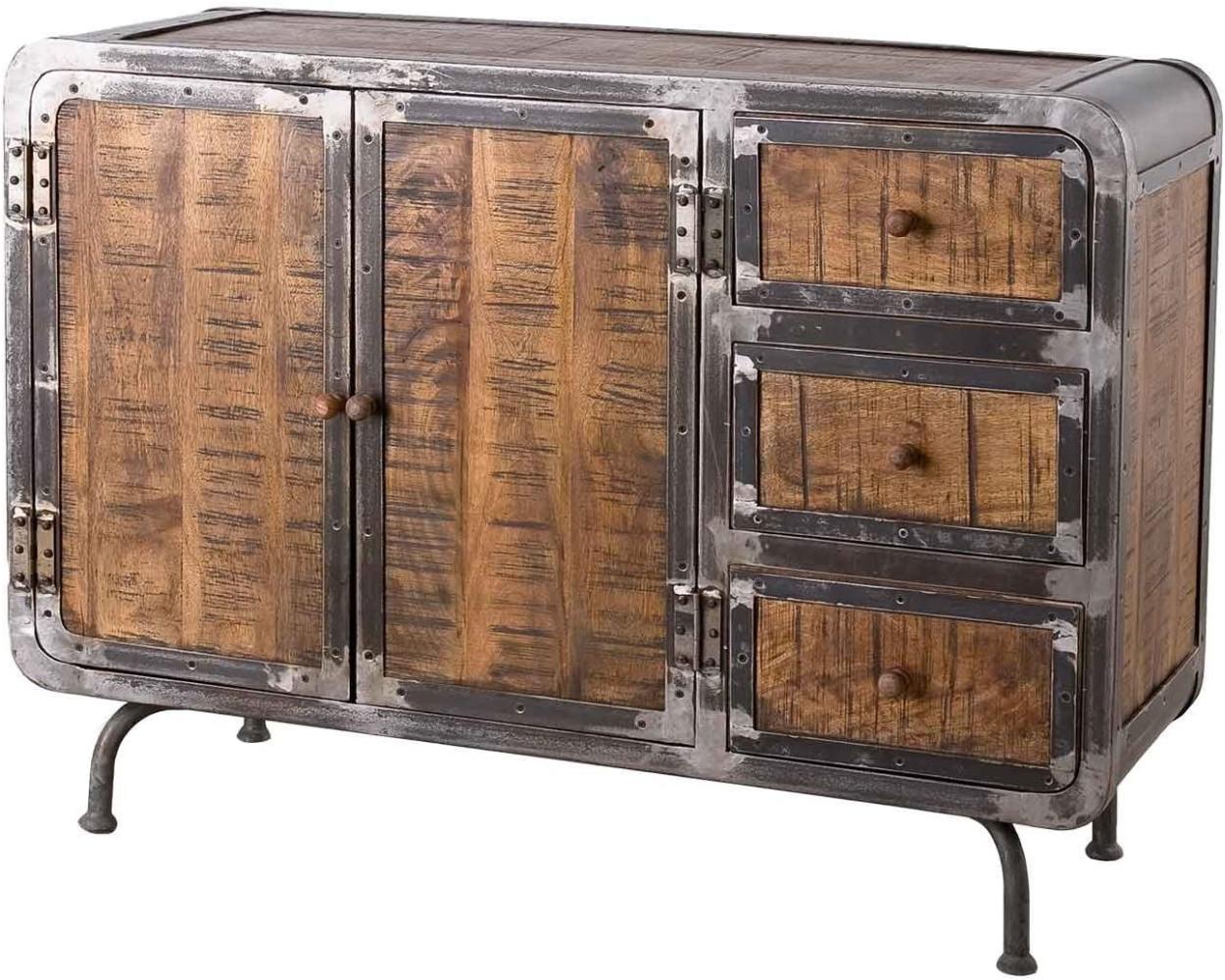 Sideboard Saigon aus Massivholz und Metall 120x85 cm Bild 1