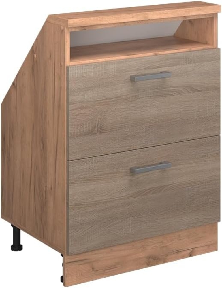 Dachschrägenschrank Rion Sonoma/Goldkraft Eiche mit 2 Schubladen Vicco Bild 1