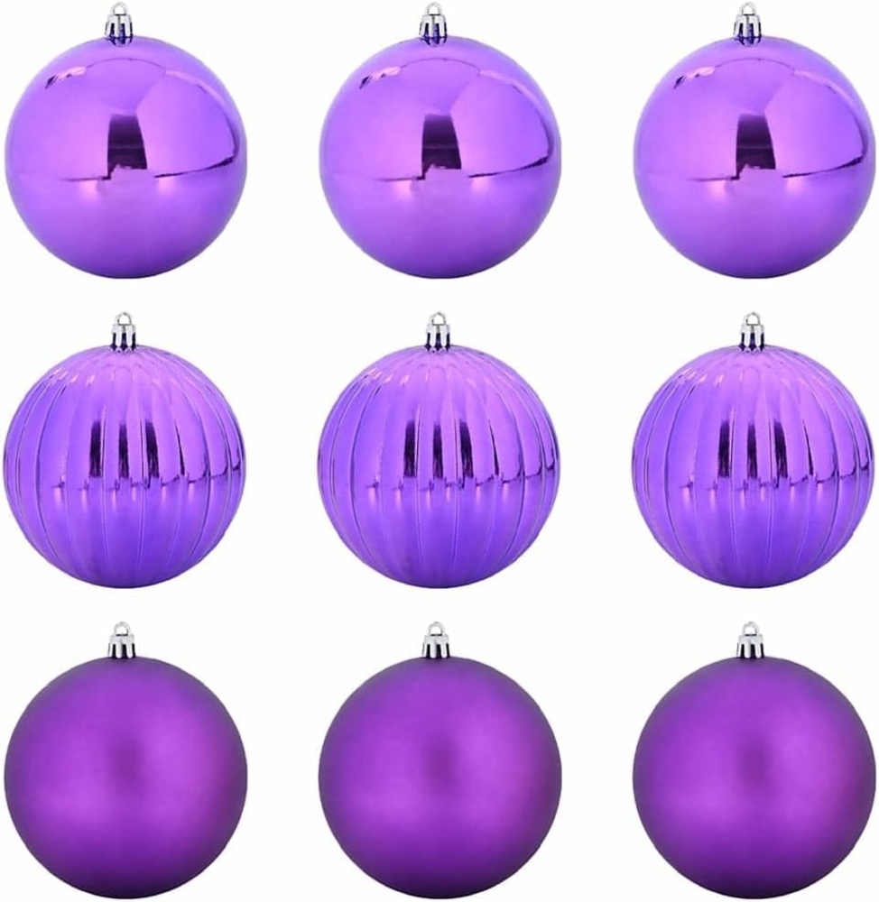 vidaXL Weihnachtskugel-Set 9 pcs Lila Kunststoff 42018878 Bild 1