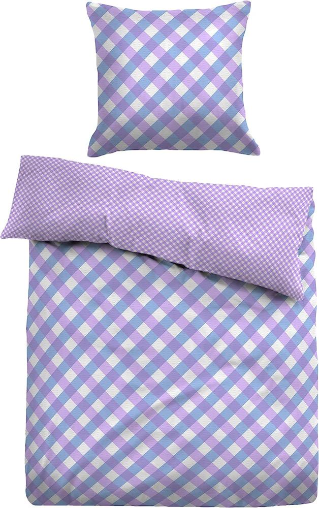 Tom Tailor Seersucker Bettwäsche 27699-804 lavender | 135x200 cm + 80x80 cm Bild 1