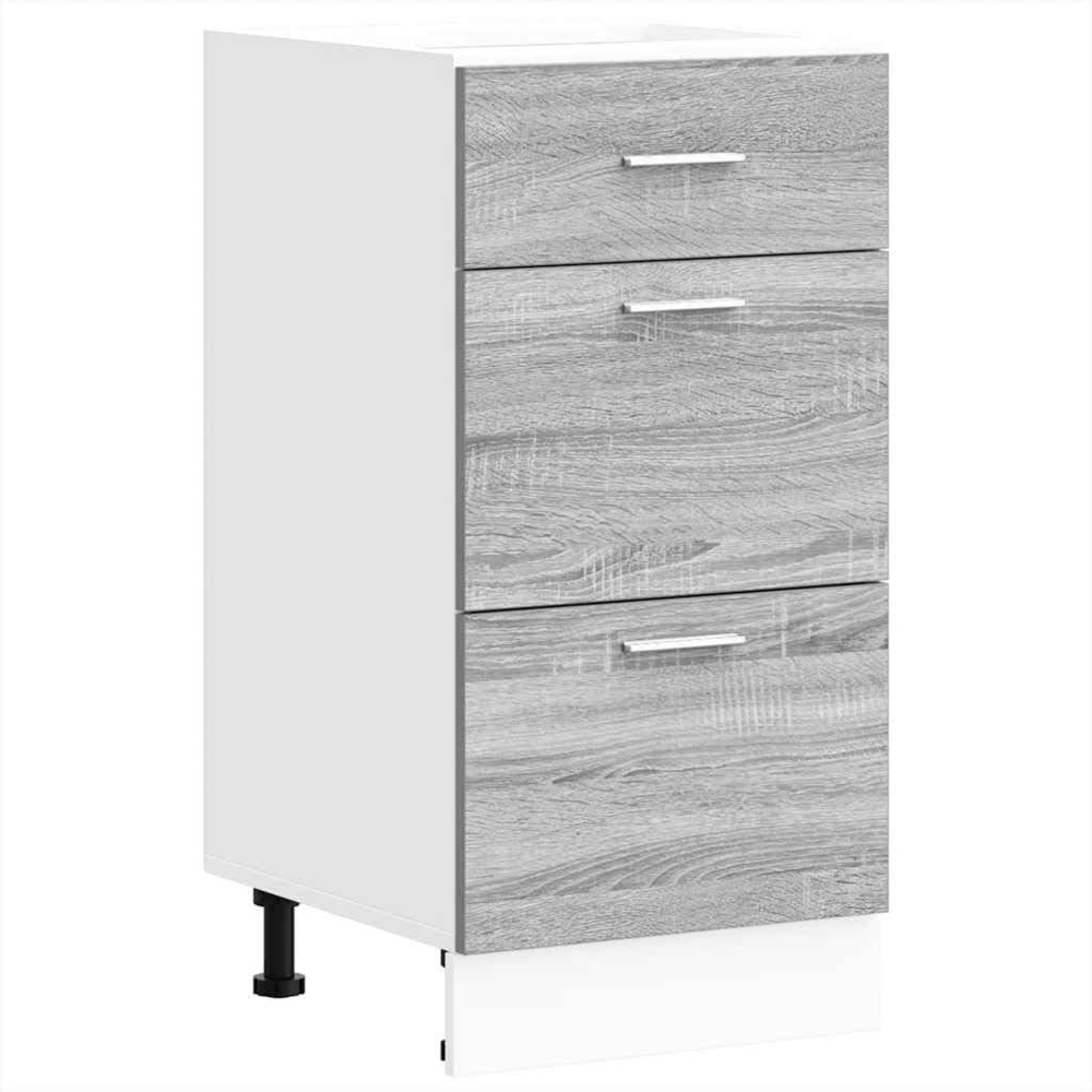 vidaXL Unterschrank Grau Sonoma 40 x 46 x 81,5 cm Holzwerkstoff, Küchenschrank, Schrank Küche, Unterschrank Küche, Küchenmöbel, Küchenzeile Bild 1